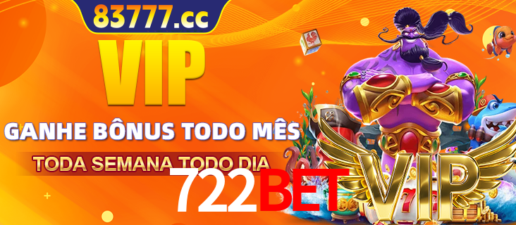 Banner promocional do 722bet oferecendo 100% de recompensas adicionais contínuas para quem fizer o login diário (Daily sign-in), com um mascote de coelho.