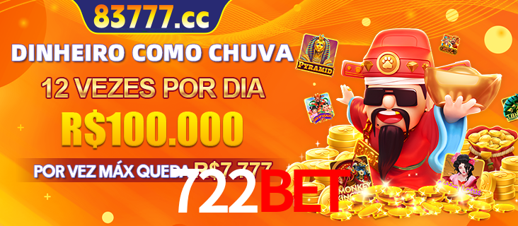 Banner do programa de recompensas Recomende para amigos do 722bet, detalhando os bônus por convidar amigos, com prêmios que chegam a R$288.888.